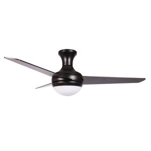 AISLEE 48 in. 3-Blade Black Ceiling Fan with Light Kit