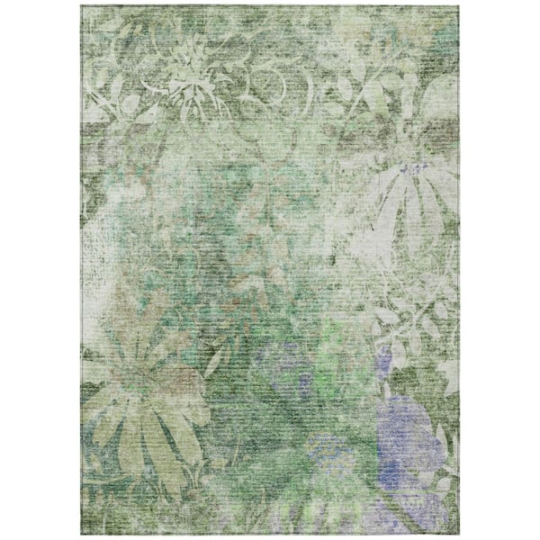 Addison Rugs Chantille Machine Washable Indoor/Outdoor Abstract ACN2223 Teal 2 ft. 6 in. x 3 ft. 10 in. Area Rug