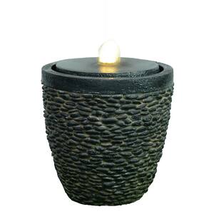 Fountain-Small Stone Urn Fountain with Flame-Effect LED