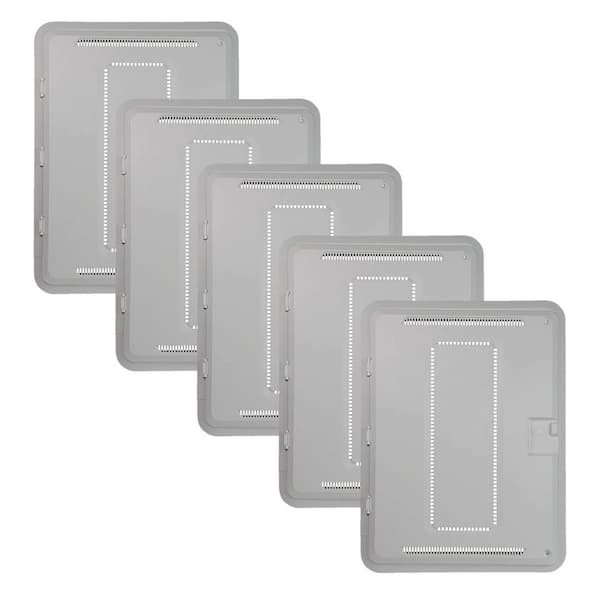 On-Q 20-inch Wi-Fi Ready Structured Media Plastic Hinged Door with Trim Ring, No Enclosure, 5-Pack
