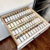 JFVKAF Clear Acrylic 4 Tier Spice Drawer Organizer Expandable from 13 to 26 for Kitchen Drawer or Countertop 2 Set SA1129E034