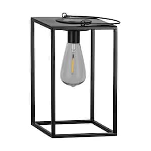 Solar 6.3 in. W x 10.25 in. H 1-Light Black Integrated LED Outdoor Hanging Pendant Light