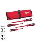 1000-Volt Insulated Screwdriver Set and Pouch (4-Piece)