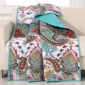 Nirvana Multicolored Quilted Cotton Throw