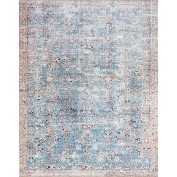 LOLOI II Wynter Teal/Multi 3 ft. 6 in. x 5 ft. 6 in. Oriental Printed Area Rug