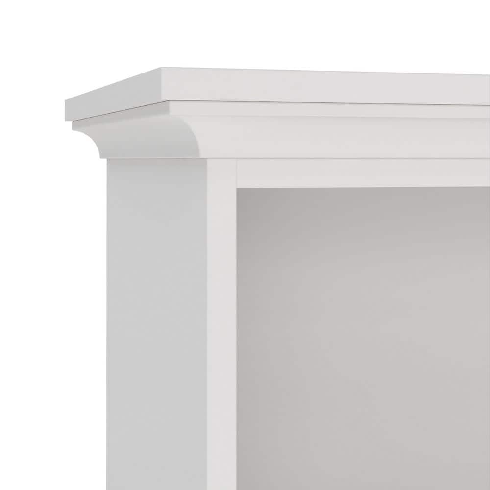 Sonoma Tall Wide Adjustable White Wood 5-Shelf Bookcase