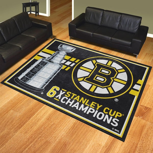 FANMATS Boston Bruins Black Dynasty 8 ft. x 10 ft. Area Rug 38087 - The Depot