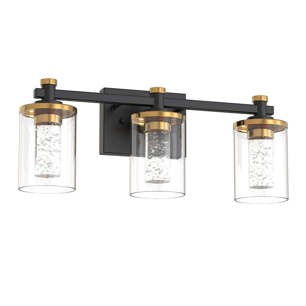 19.7 in.5W Black & Gold Integrated LED Vanity Light Bar with 3 Crystal Column LEDs,3CCT Adjustable (3000/4500/6000K) price history on PriceWatchPro