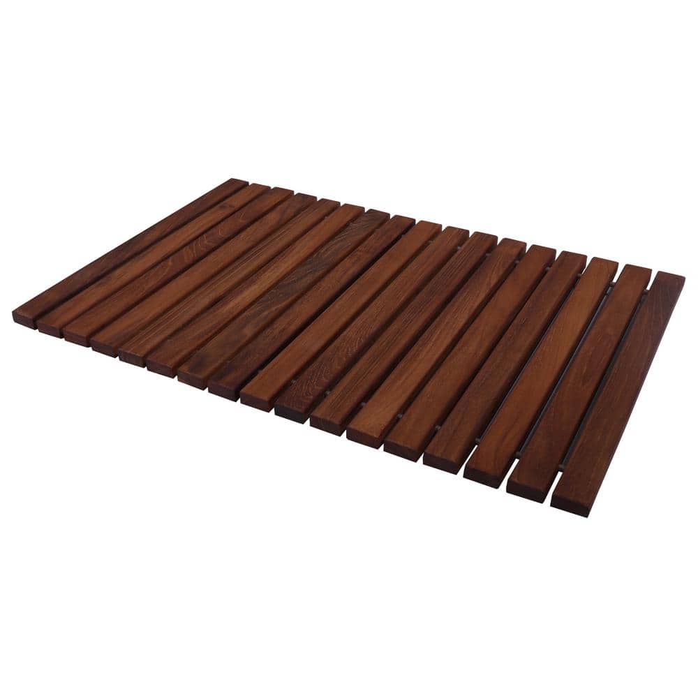 Nordic Teak 23.62" x 15.75" Shower Mat with Rubber Feet