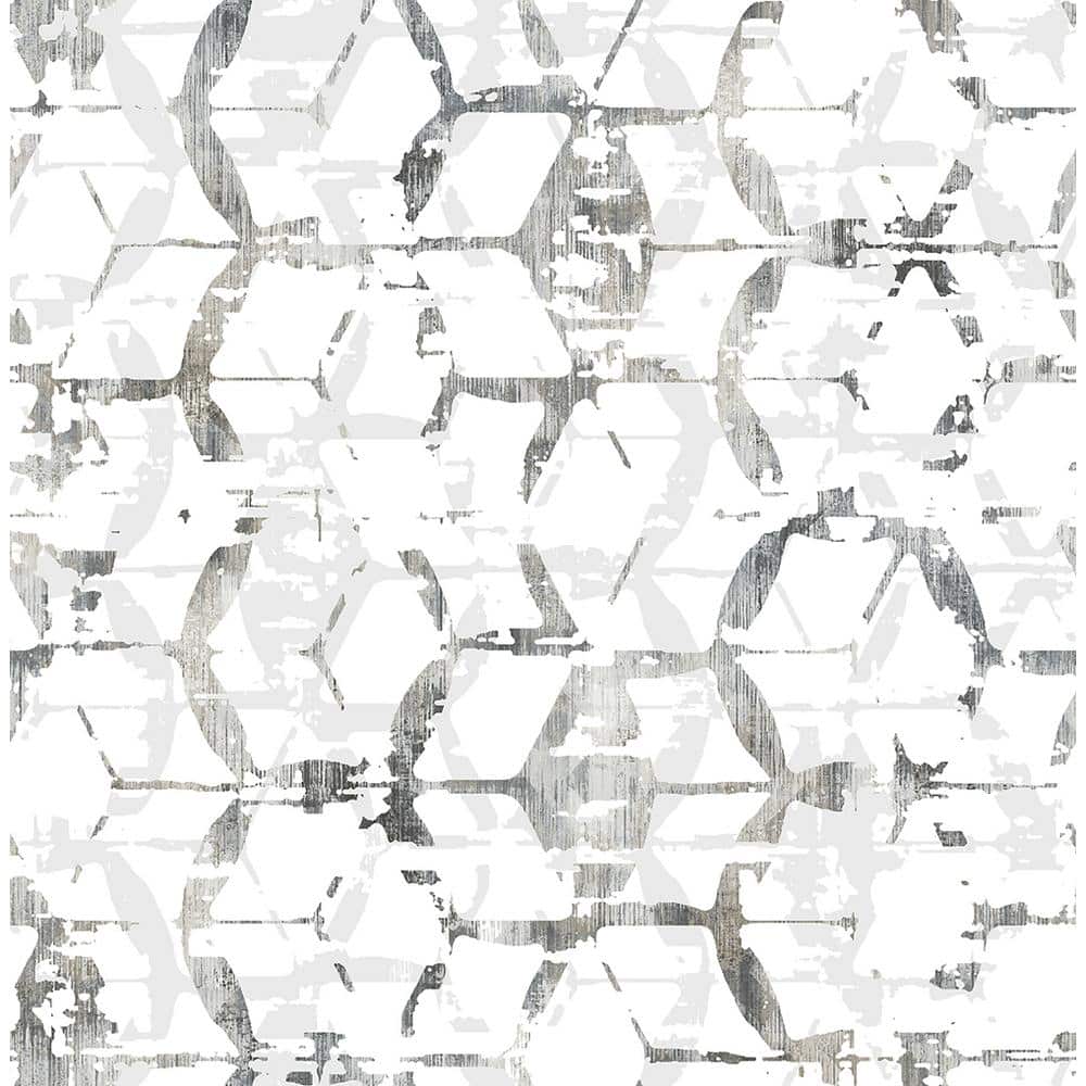 Augustine Black Distressed Geometric Paper Strippable Roll (Covers 56.4 sq. ft.) price history on PriceWatchPro