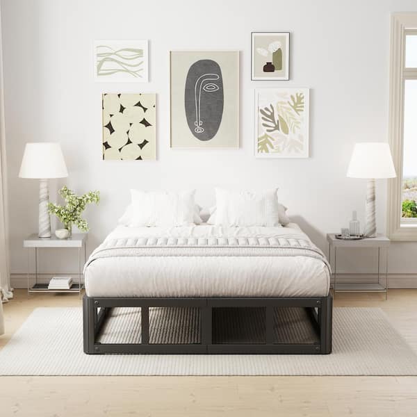 HOMZENE 9 in. High Queen Size Metal Box Spring with Sturdy