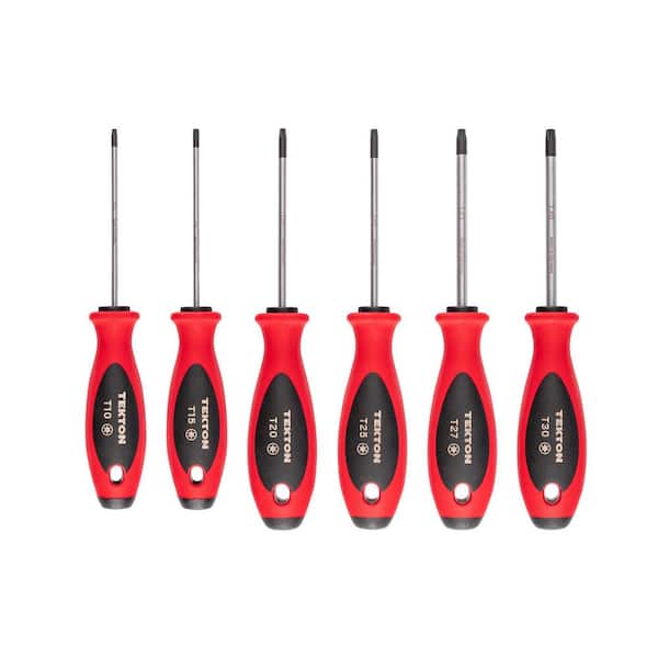 Torx Screwdriver Set-4 in. Shanks, 6-Piece (T10-T30)