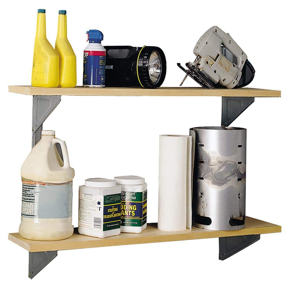 Arrow Heavy-Duty Galvanized Steel Shelf Bracket Kit, 8.41 x 35.81 in