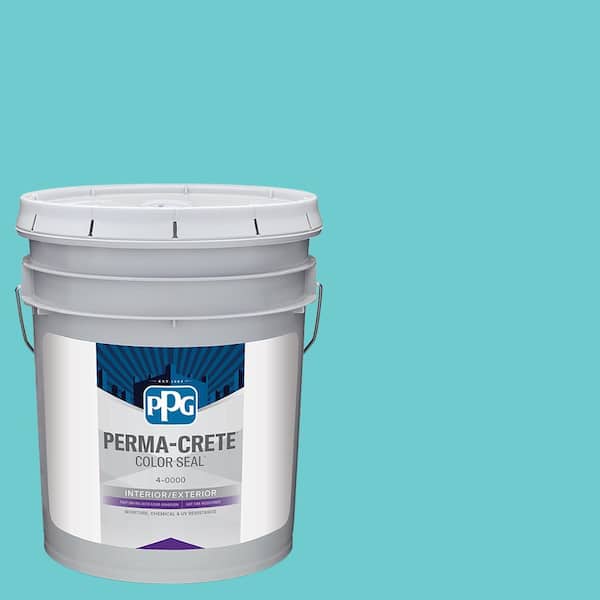 Color Seal 5 gal. PPG1233-5 Tropical Splash Satin Interior/Exterior Concrete Stain