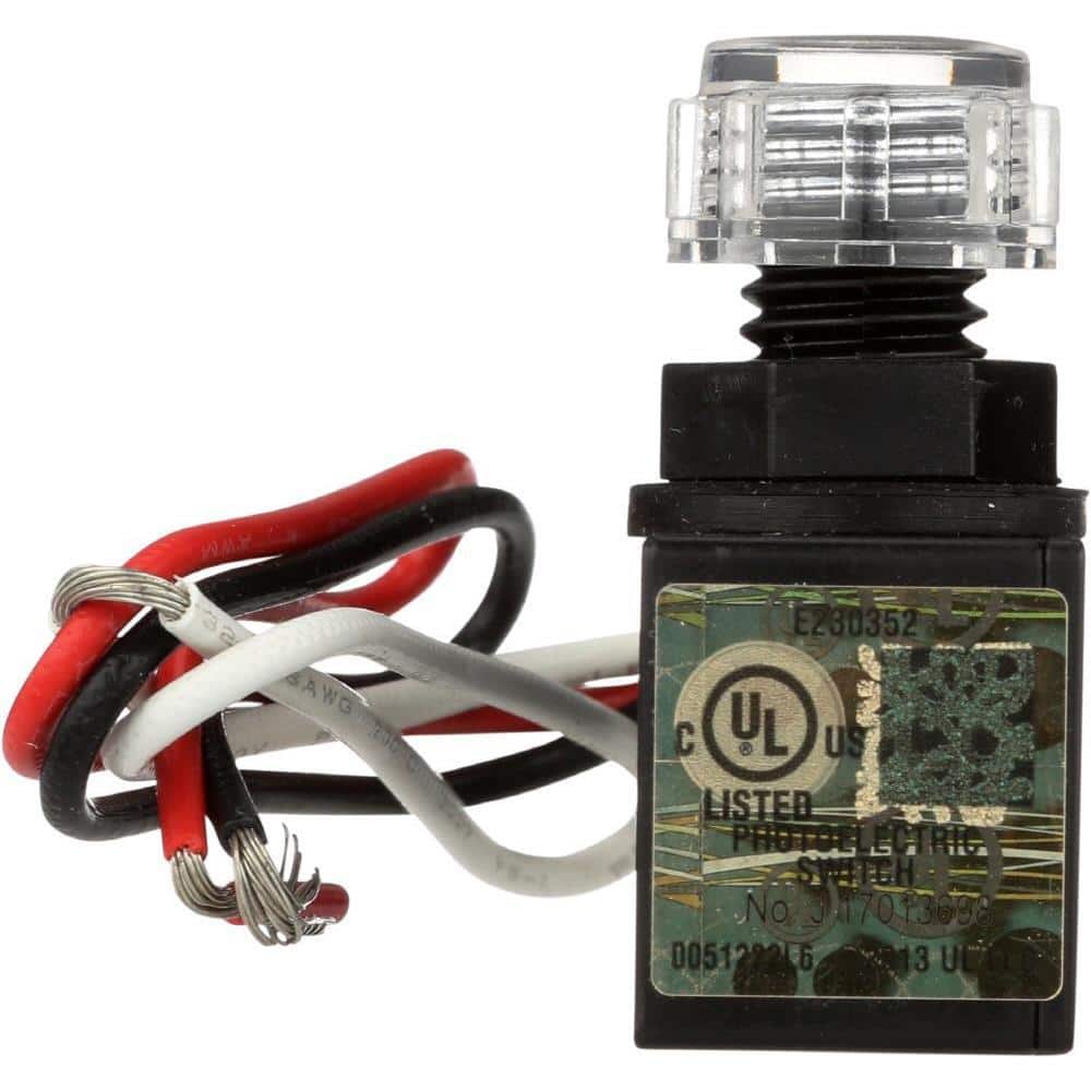 Black Outdoor Wire-In Mini Post Eye Light Control
