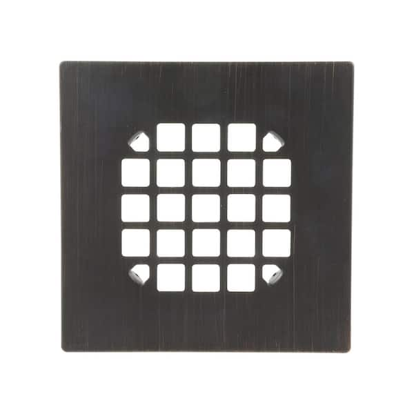 Square Snap-In Shower Drain Cover in Chrome - Danco