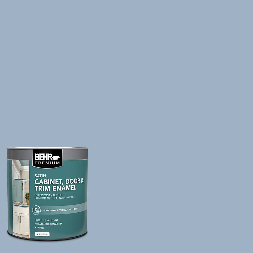 BEHR PREMIUM 1 qt. #S520-3 Perfect Landing Satin Enamel Interior ...