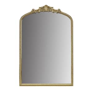 Anky 26 in. W x 39 in. H Wood Framed Arch Decorative Accent Wall Mirror