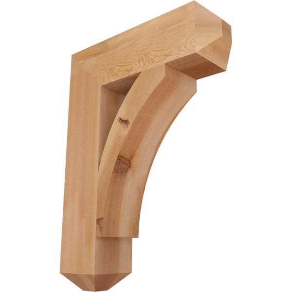 Ekena Millwork 5.5 in. x 30 in. x 22 in. Western Red Cedar Thorton Craftsman Smooth Bracket