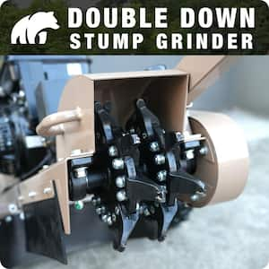 Double Down Cutter 12 in. 15-HP Gas Powered Stump Grinder with High Torque Rato Electric Start Engine