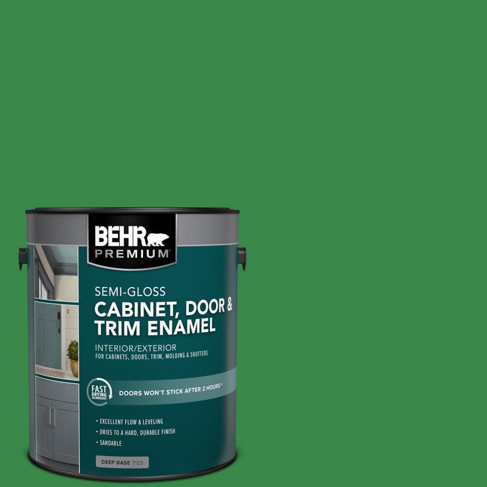 1 gal. #P400-7 Paradise of Greenery Semi-Gloss Enamel Interior/Exterior Cabinet, Door & Trim Paint price history on PriceWatchPro