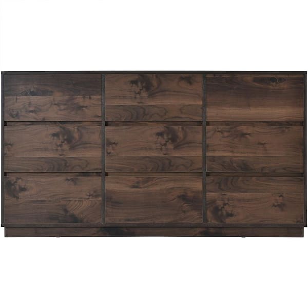 Utopia 4niture Jose 9-Drawer Dark Brown Dresser