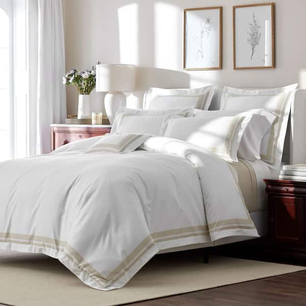 Legends Hotel Supima Double Border Wrinkle-Free Sateen Duvet Cover