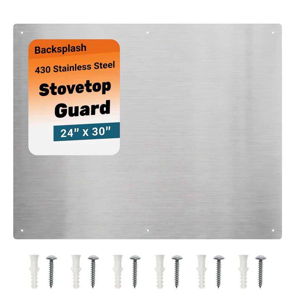 24 x 30 in. Stainless Steel Kitchen Backsplash for 30 in. Range Hood, Easy to Clean and Install, Wall Protection price history on PriceWatchPro