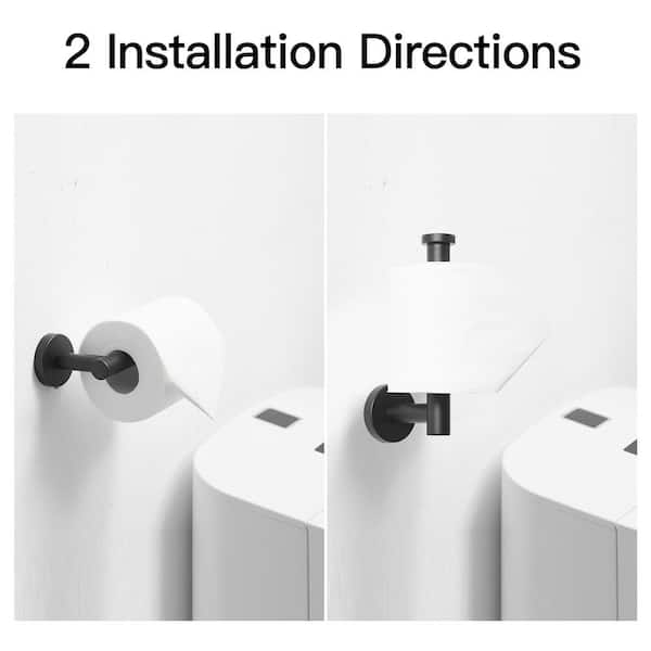 Tapered Matte Black Wall-Mounted Toilet Paper Holder