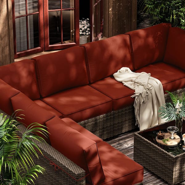 Kimunuk 14-Piece Outdoor Patio Cushion Cover, UV and Waterproof