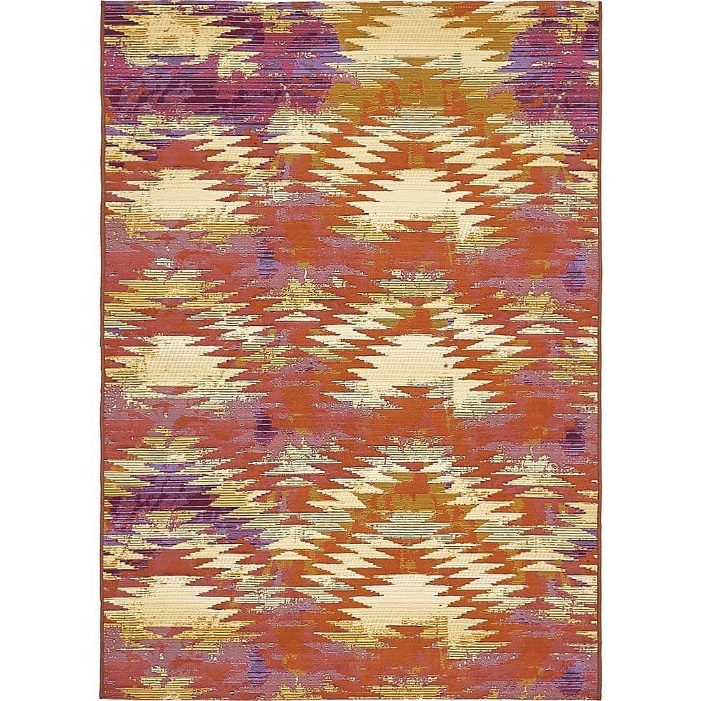 Outdoor Aztec Red 4' 0 x 6' 0 Area Rug price history on PriceWatchPro