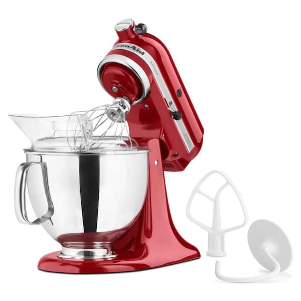 KitchenAid Artisan 5 Qt. 10-Speed Pistachio Green Stand Mixer with Flat  Beater, Wire Whip and Dough Hook Attachments KSM150PSPT - The Home Depot