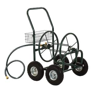 XtremepowerUS 300 ft. Outdoor Yard Water Hose Reel Cart with Steel Basket  96032-H2 - The Home Depot