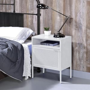 Gemma Nightstand with USB Port in White