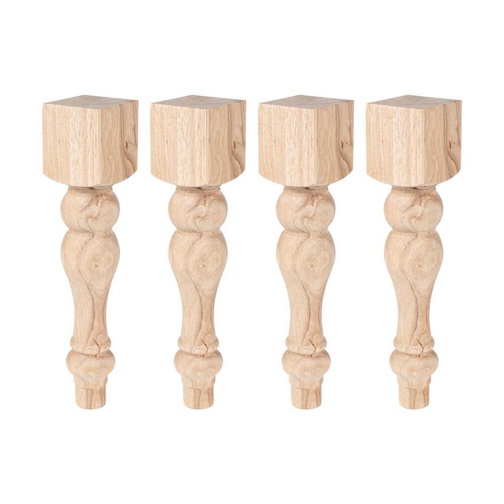 16 in. x 3-3/4 in. Unfinished North American Unfinished Hardwood Farmhouse Leg (Pack of 4) price history on PriceWatchPro