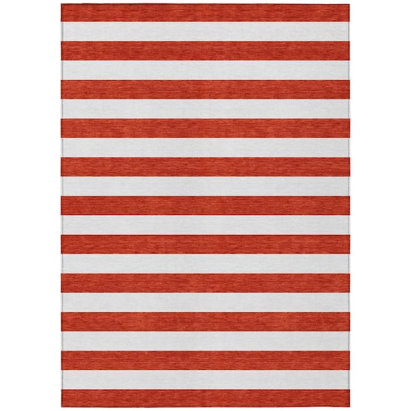 Chantille ACN528 Red 10 ft. x 14 ft. Machine Washable Indoor/Outdoor Geometric Area Rug