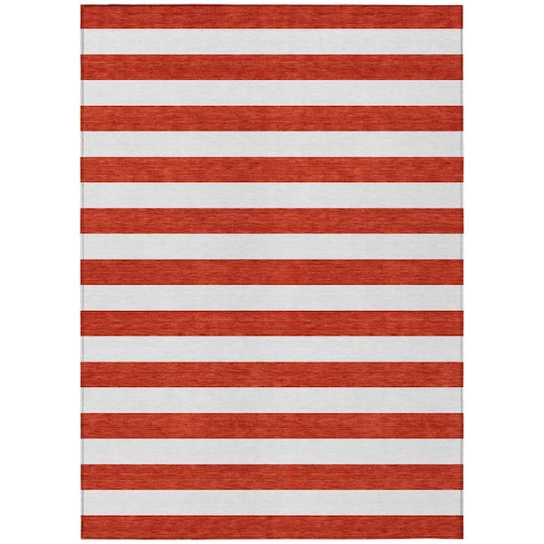 Addison Rugs Chantille ACN528 Red 8 ft. x 10 ft. Machine Washable Indoor/Outdoor Geometric Area Rug