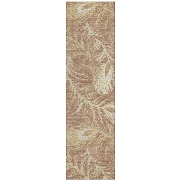 Chantille Machine Washable Indoor/Outdoor Abstract ACN3147 Rust 2 ft. x 7 ft. Runner Rug