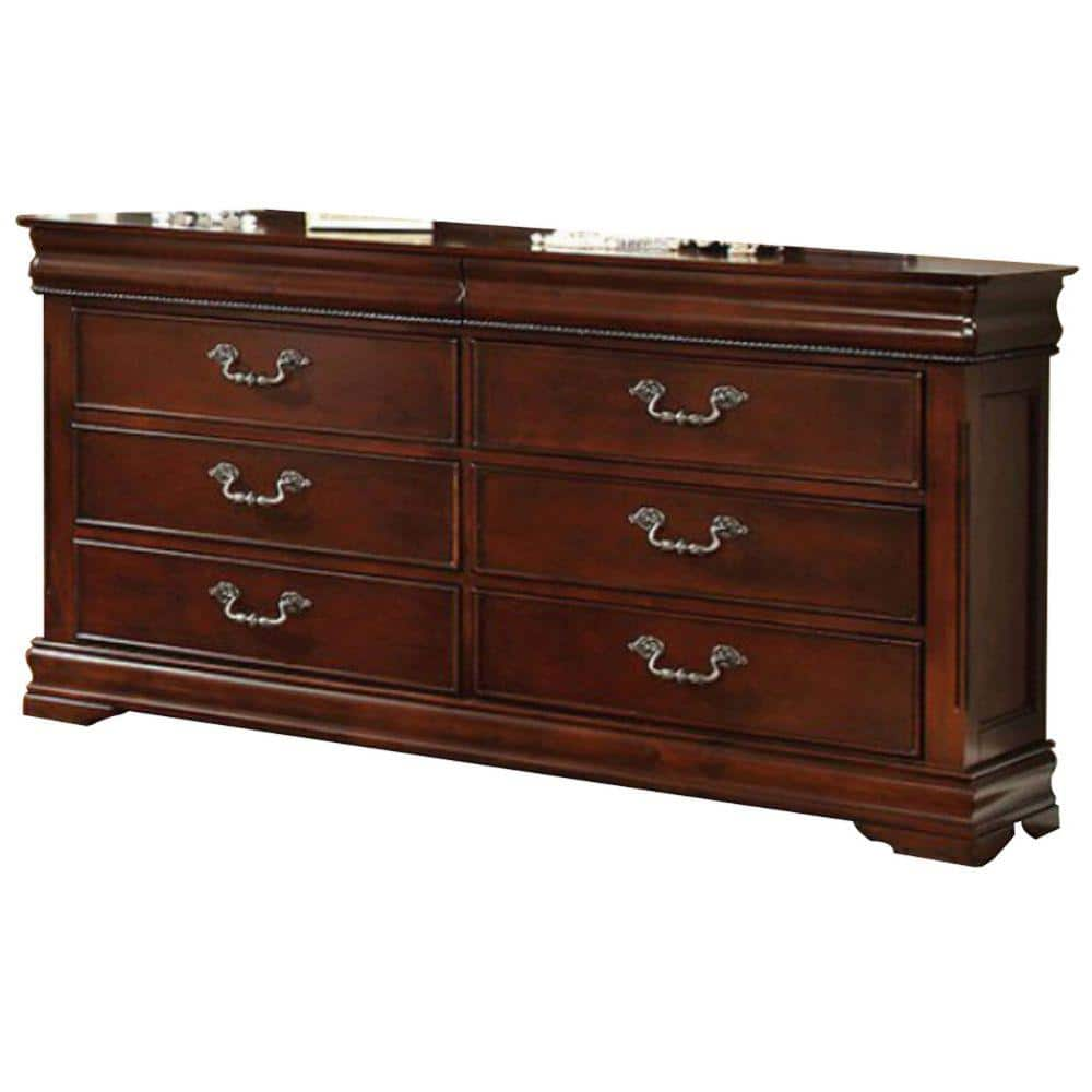 Benjara 63 In. Brown 6-Drawer Wooden Dresser Without Mirror BM137489 ...