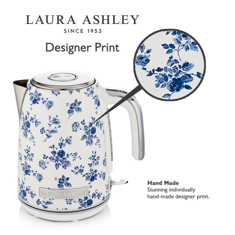 Laura Ashley China Rose Stainless Steel Electric Jug Kettle
