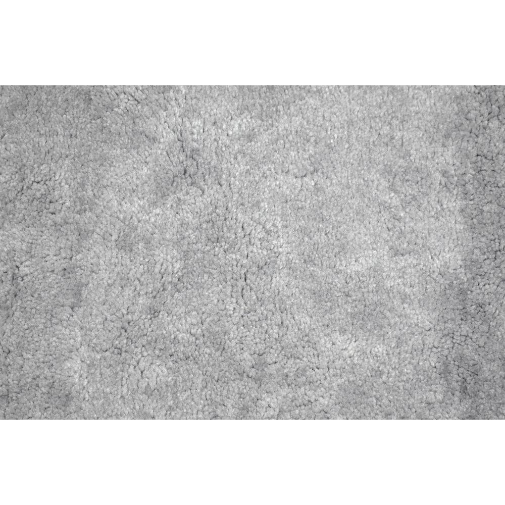 Light Gray Plush Micro Polyester Shag Area Rug, 5' x 8'