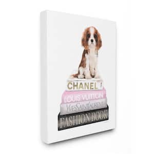  Stupell Industries Smiling Corgi Puppy on Glam Fashion Icon  Bookstack Wall Art, 10 x 15, White : Everything Else