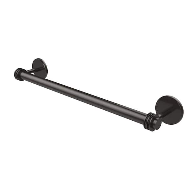 Allied Brass Satellite Orbit Two Collection 36 in. Towel Bar with Dotted Detail in Oil Rubbed Bronze
