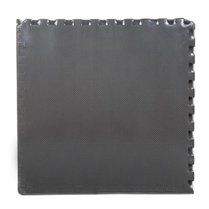 Gray 24 in. W x 24 in. L x 0.375 in. T Foam Interlocking Floor Mat Tiles for Home Gym (24 sq. ft.) (6-Pack)