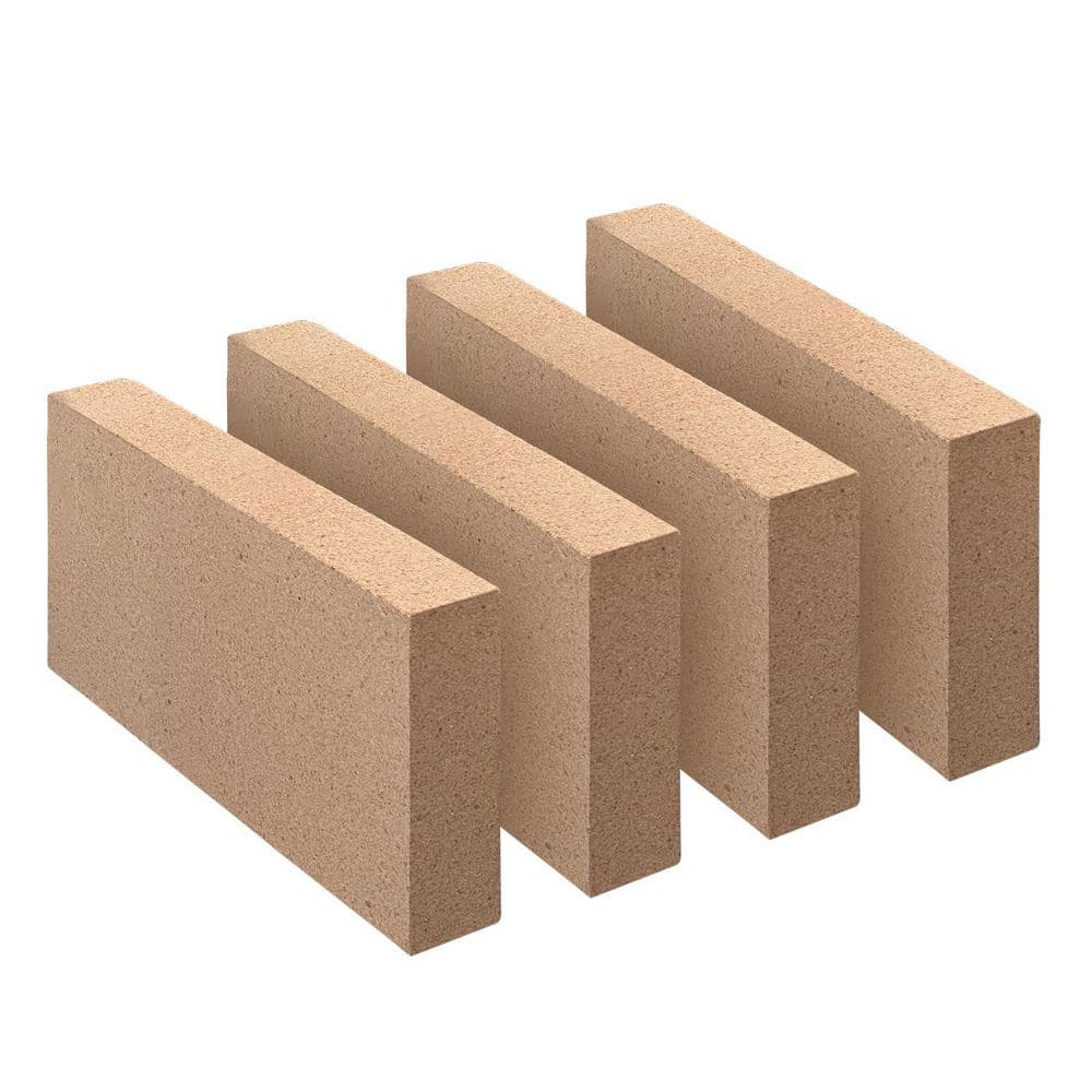 9 in. x 4-1/2 in. x 1-1/4 in. Clay Food Grade Insulating Fire Bricks for Wo