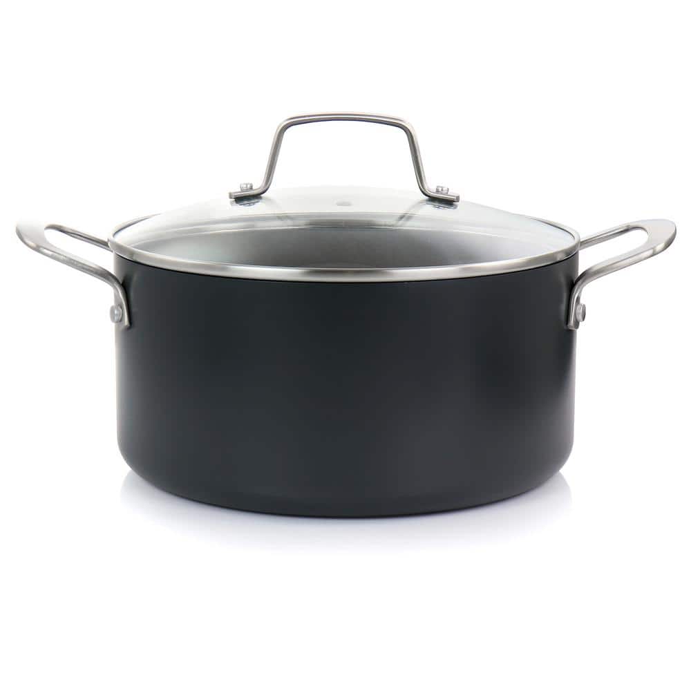 10 Piece Black Nonstick Aluminum Cookware Set