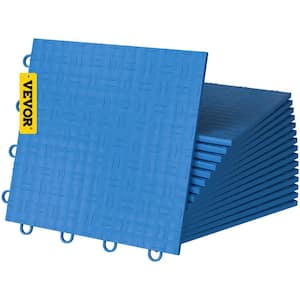 Garage Tiles Interlocking 1 ft. W x 1 ft. L Blue Garage Floor Covering Tiles 50 pcs Polypropylene Garage Flooring Tiles