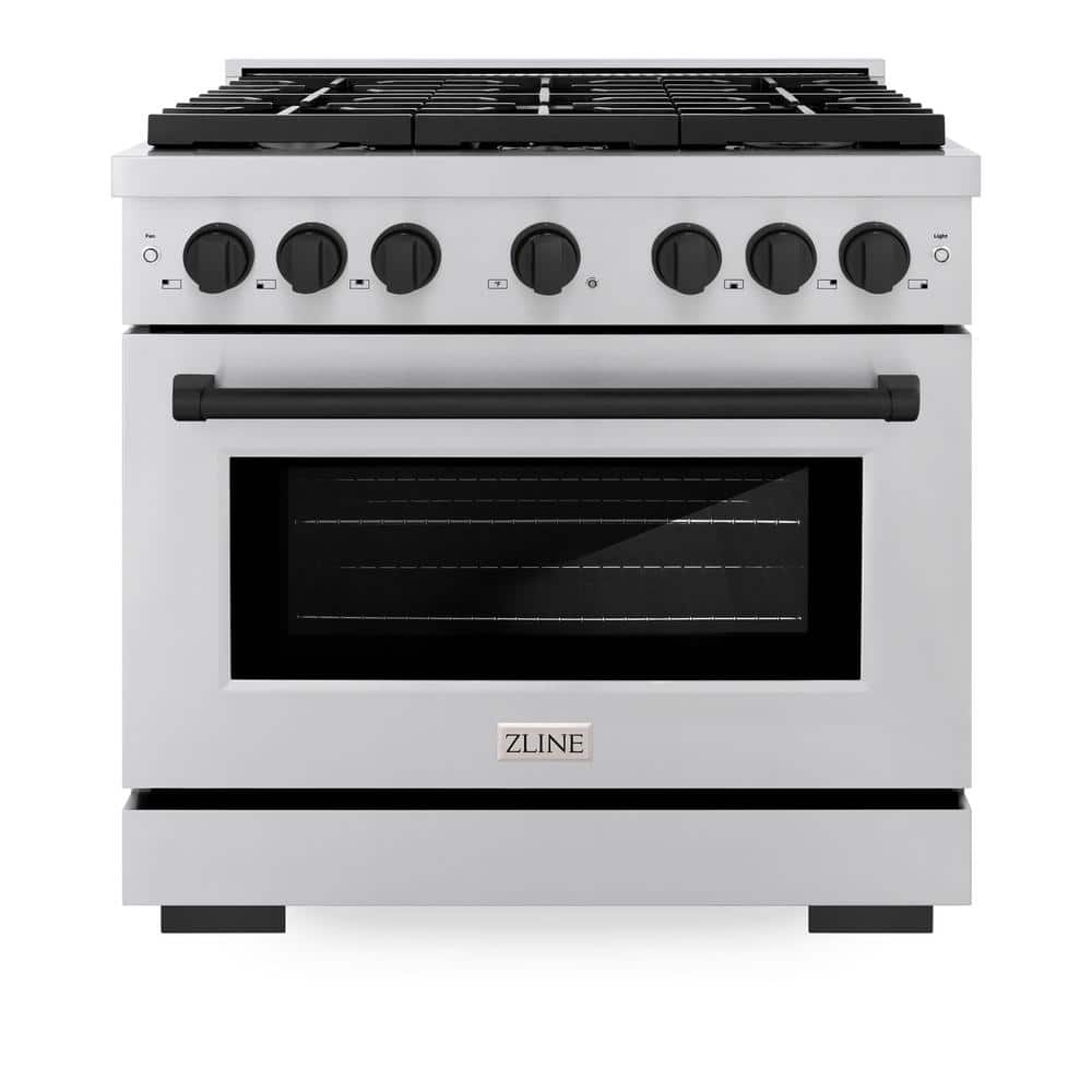 ZLINE 36" Stainless Steel Convection Gas Range with 6 Burners