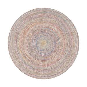 Ponta Multi 5 ft. x 5 ft. Round Geometric Area Rug