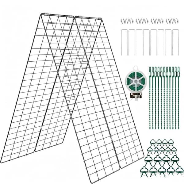 48 in. x 34 in. Cucumber Trellis Foldable A-Frame Support Green 1-Piece